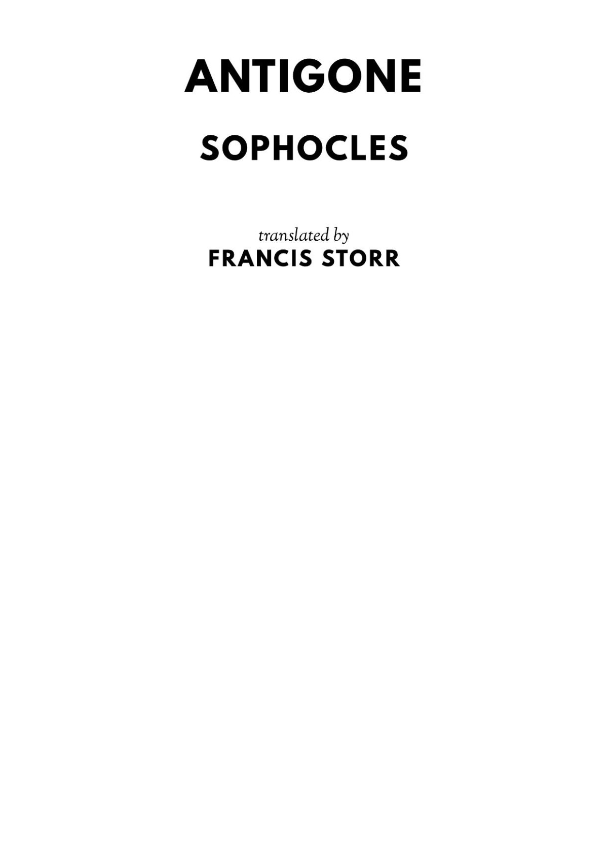Antigone Sophocles
