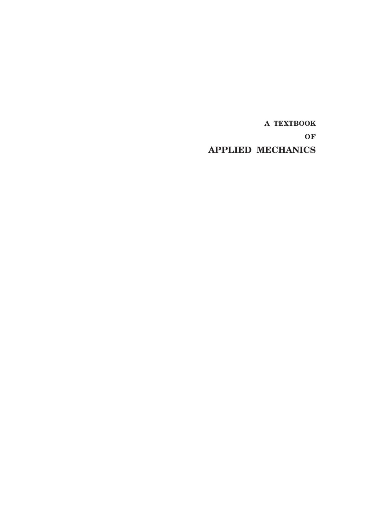 A Text Book Of Applied Mechanics Third Rkrajput