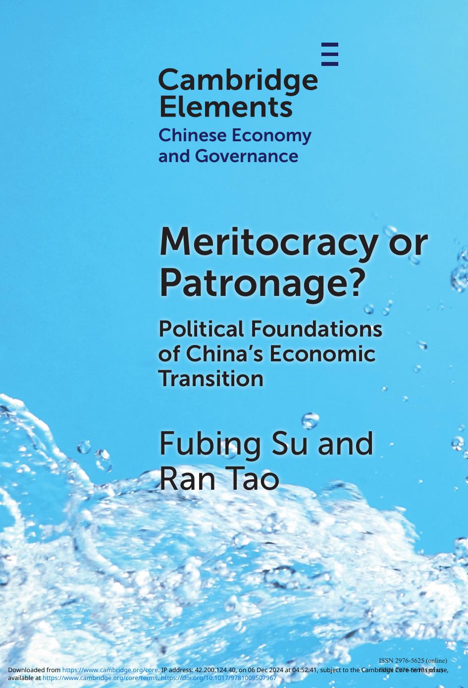 Meritocracy Or Patronage Fubing Su Ran Tao