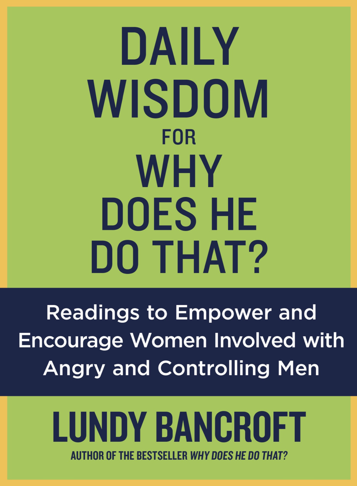 Daily Wisdom For Why Does He Do That Readings To Empower And Encourage Women Involved With Angry And Controlling Men Lundy Bancroft
