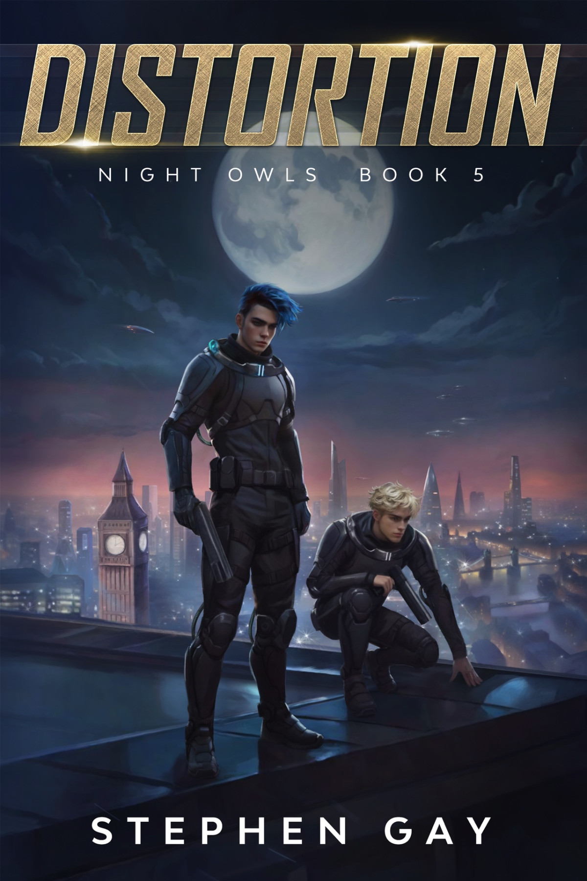 Distortion Night Owls 5 A Moon Colony Scifi Adventure Gay Stephen