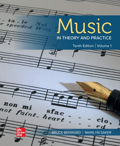 Music In Theory And Practice Volume 1 10th Bruce Benward Marilyn Saker
