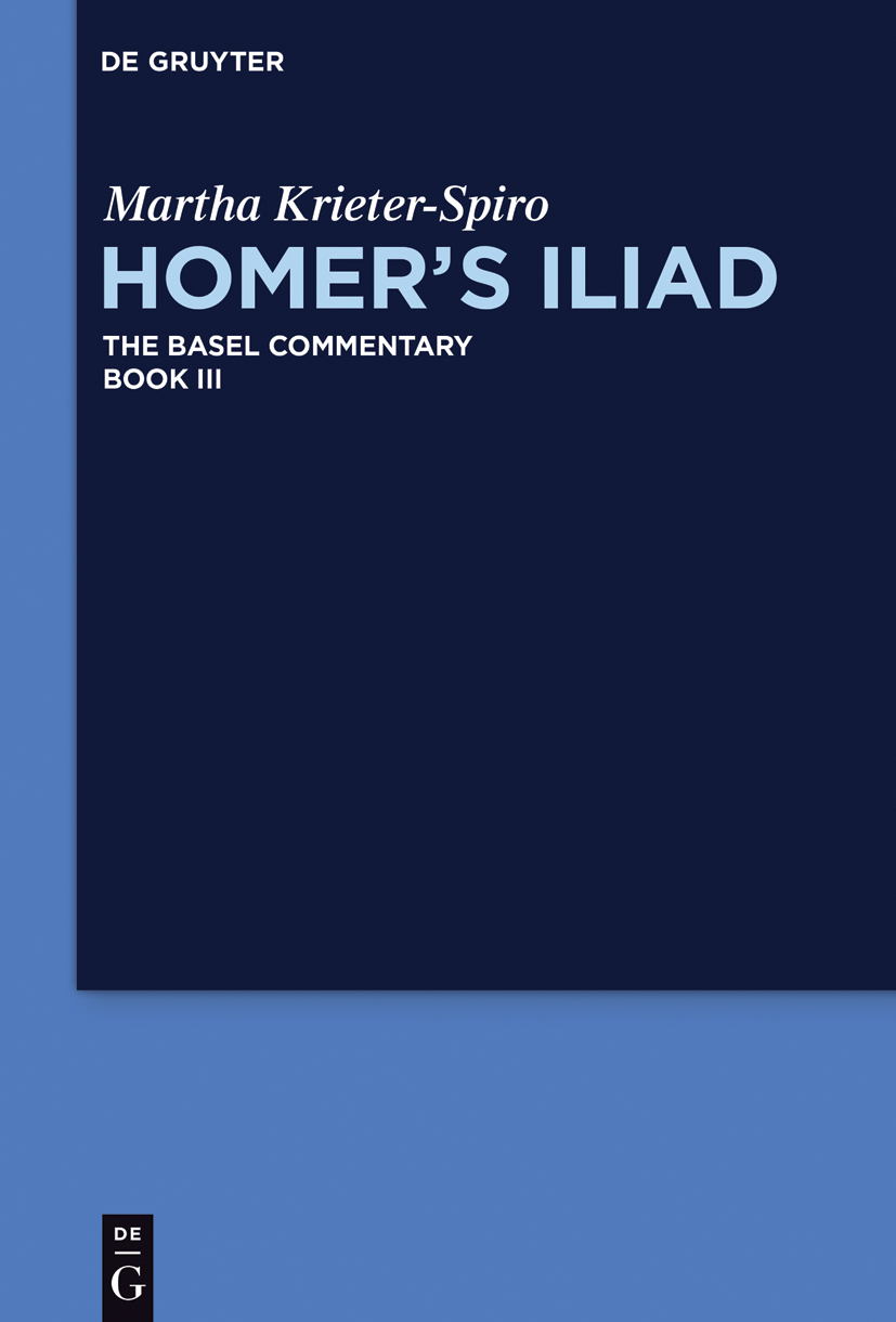 Homers Iliad Book Iii Krieterspiro Martha