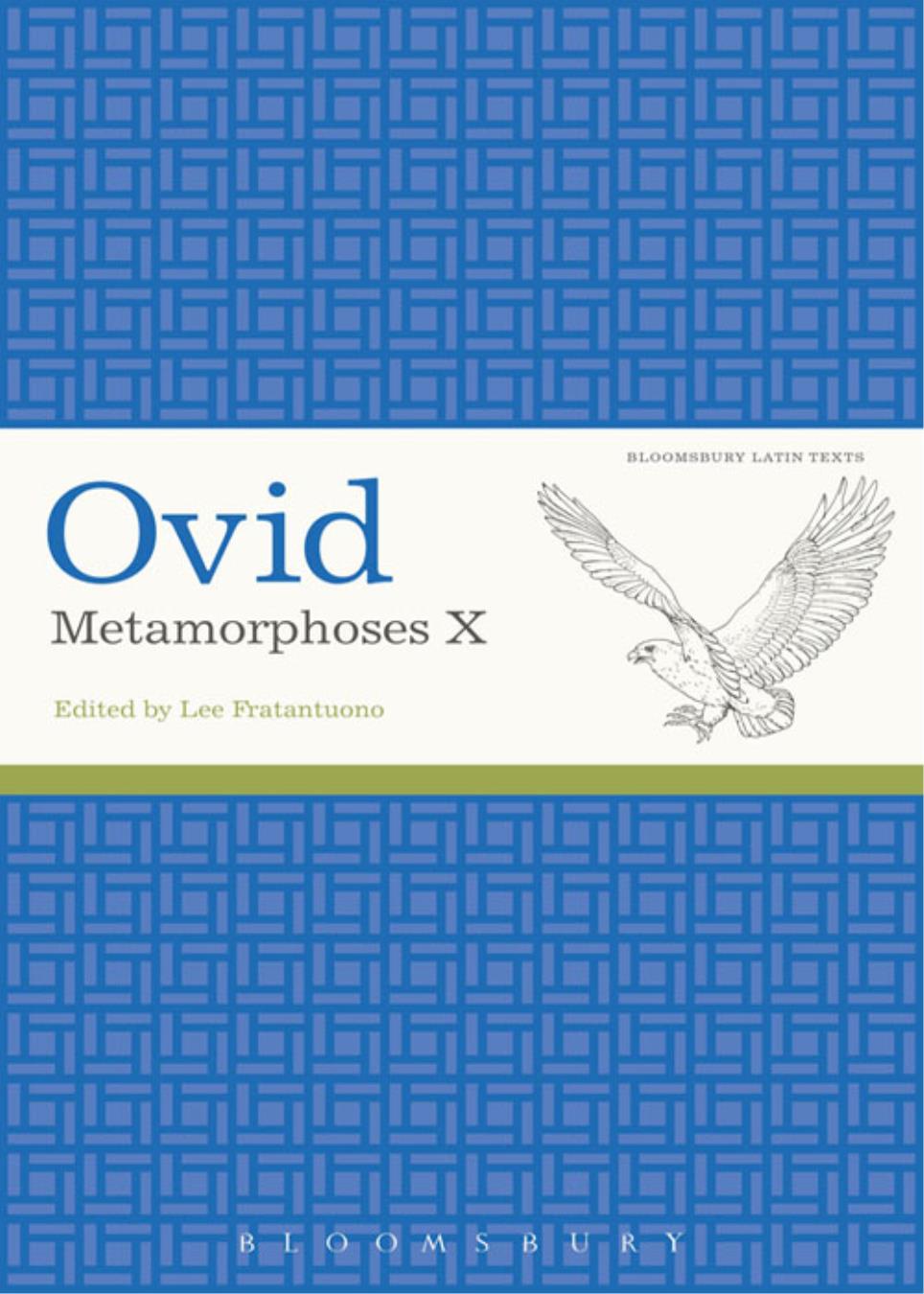 Ovid Metamorphoses X Ovidlee Fratantuono