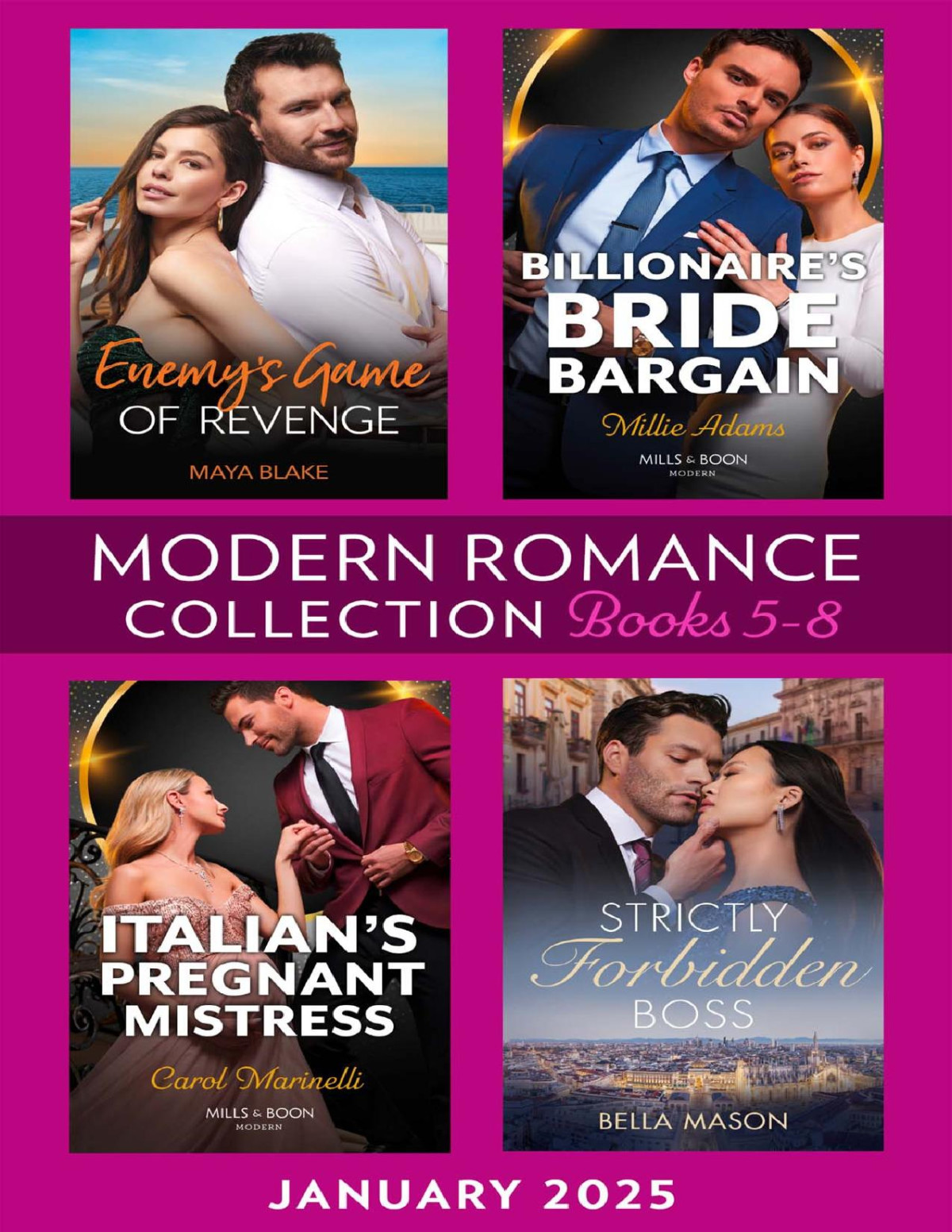 Modern Romance Collection January 2025 Books 58 Maya Blake Millie Adams Carol Marinelli Bella Mason