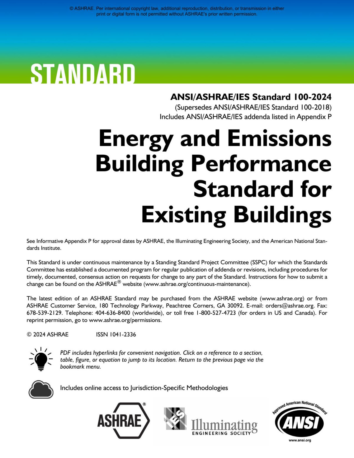 Ansiashraeies Standard 1002024 Energy And Emissions Building Performance Standard For Existing Buildings Ashrae