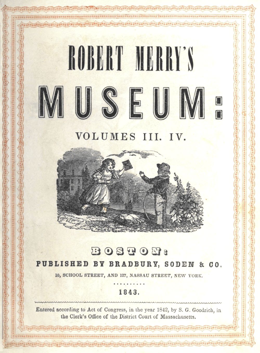 Robert Merrys Museum Volumes Iiiiv 1842 Various