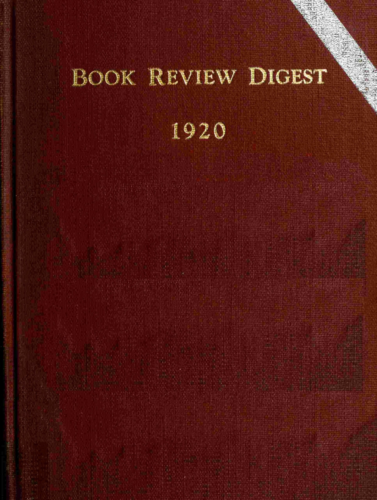The Book Review Digest V 16 1920 Various