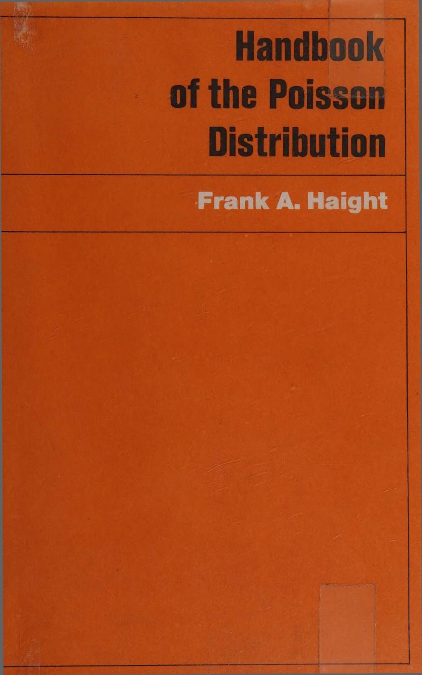 Handbook Of The Poisson Distribution Haight Frank A