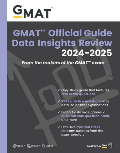 Gmat Official Guide Data Insights Review 20242025 1st Edition Gmac Graduate Management Admission Council