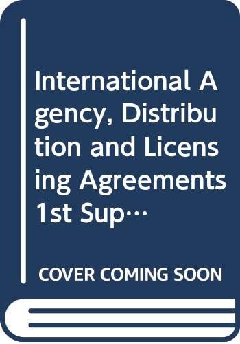 International Agency Distribution And Licensing Agreements 4th Edition Richard Christou