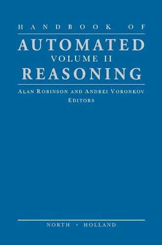 Handbook Of Automated Reasoning Volume 1 2001th Edition Alan Robinson