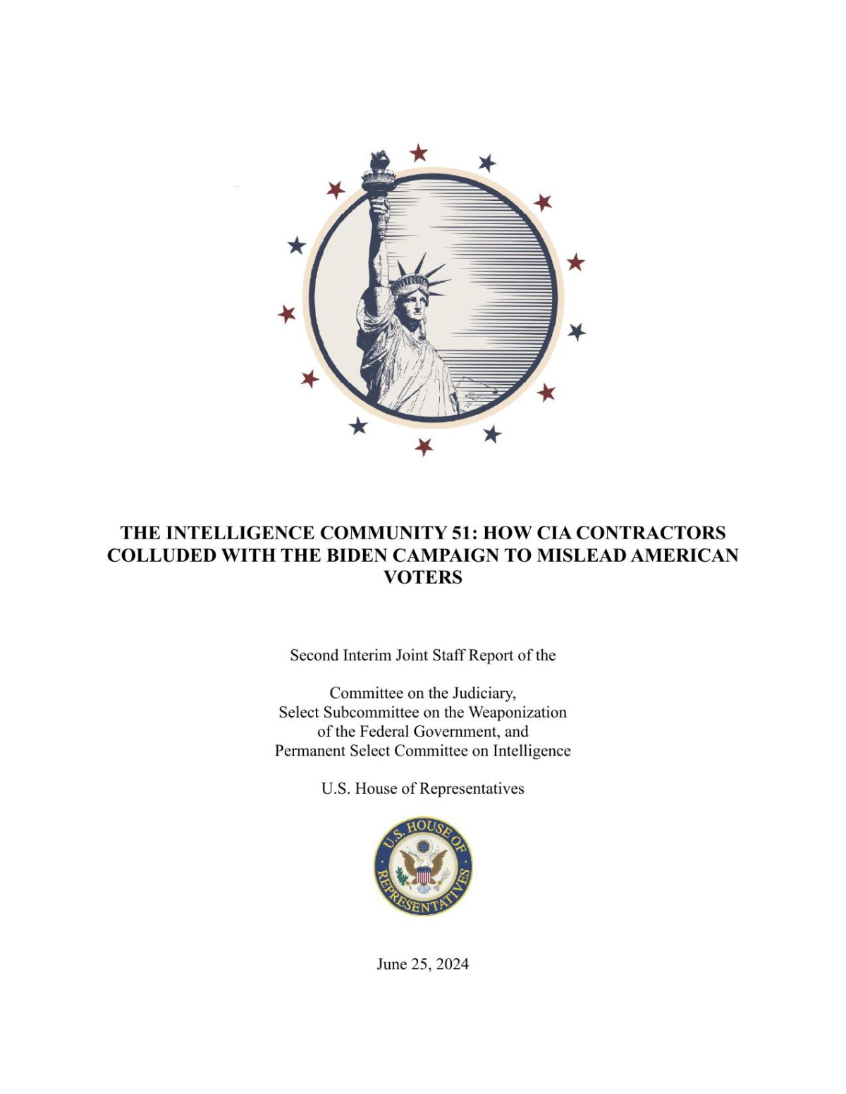 The Intelligence Community 51 How Cia Contractors Colluded With The Biden Campaign To Mislead American Voters Us House Of Representatives