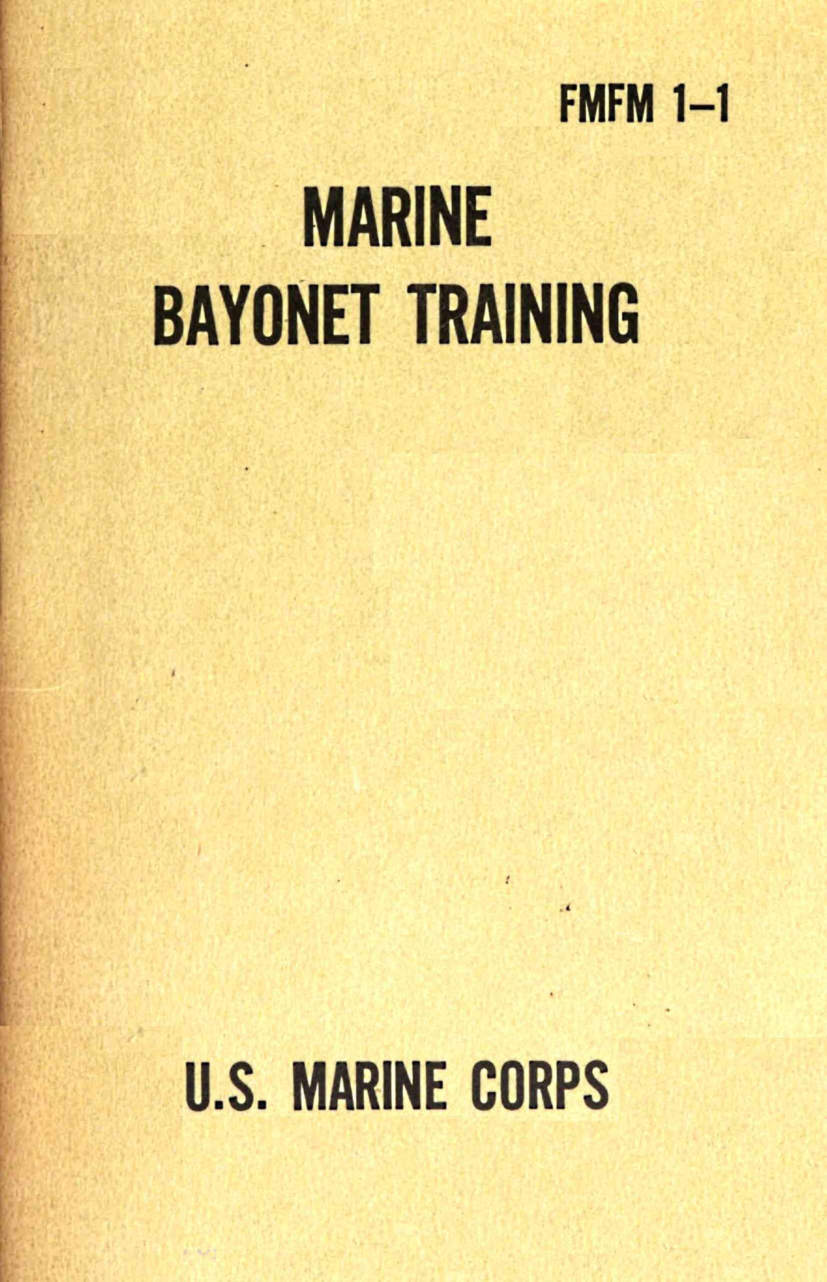 Fmfm11 Marine Bayonet Training United States Marine Corps