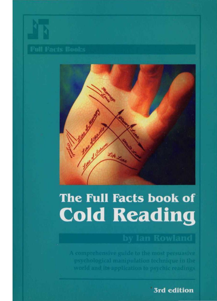 The Full Facts Book Of Cold Reading Ian Rowland