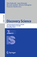 Discovery Science 27th International Conference Ds 2024 Pisa Italy October 1416 2024 Proceedings Part Ii 1st Edition Dino Pedreschi