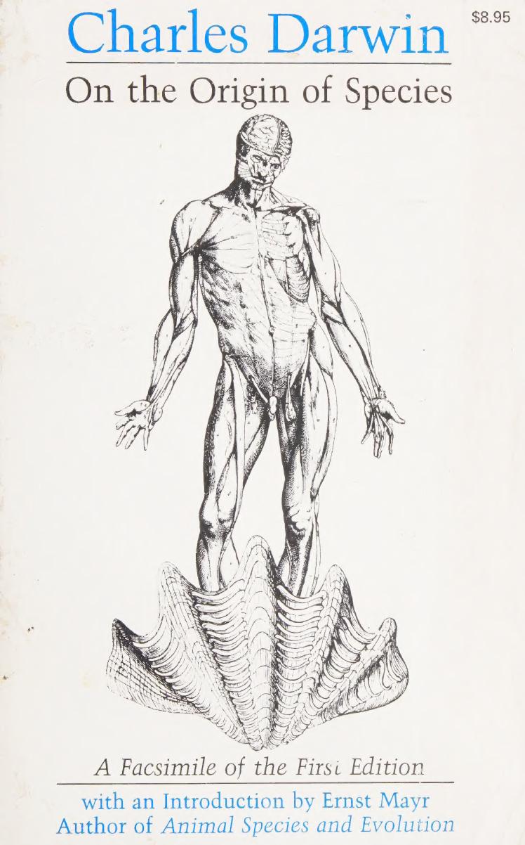 On The Origin Of Species A Facsimile Of The First Edition Harvard Paperbacks Facsimile Charles Darwin
