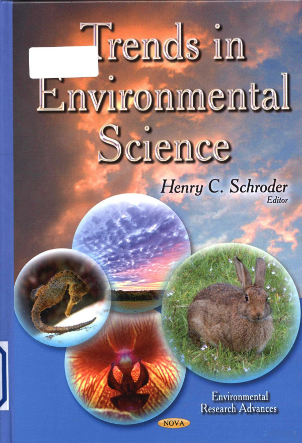 Trends In Environmental Science 2014th Edition Henry Cschroder