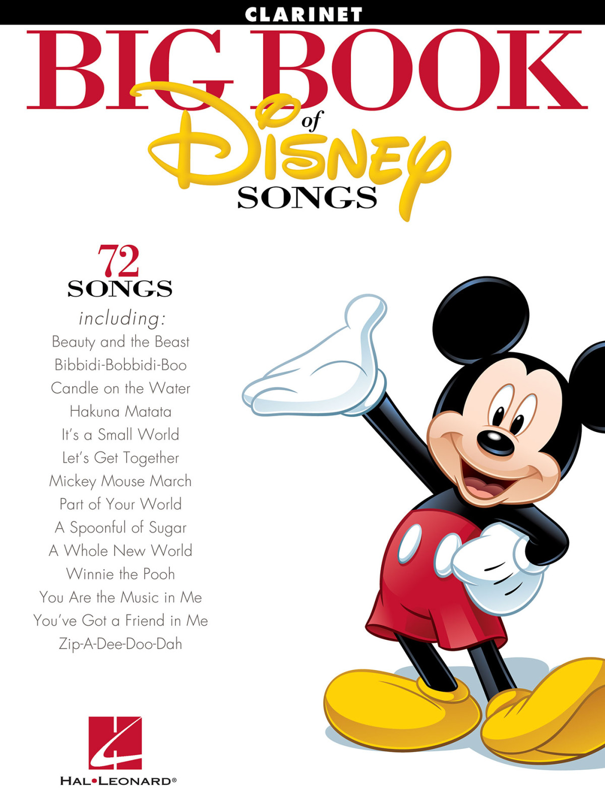 The Big Book Of Disney Songs For Clarinet Hal Leonard Corp