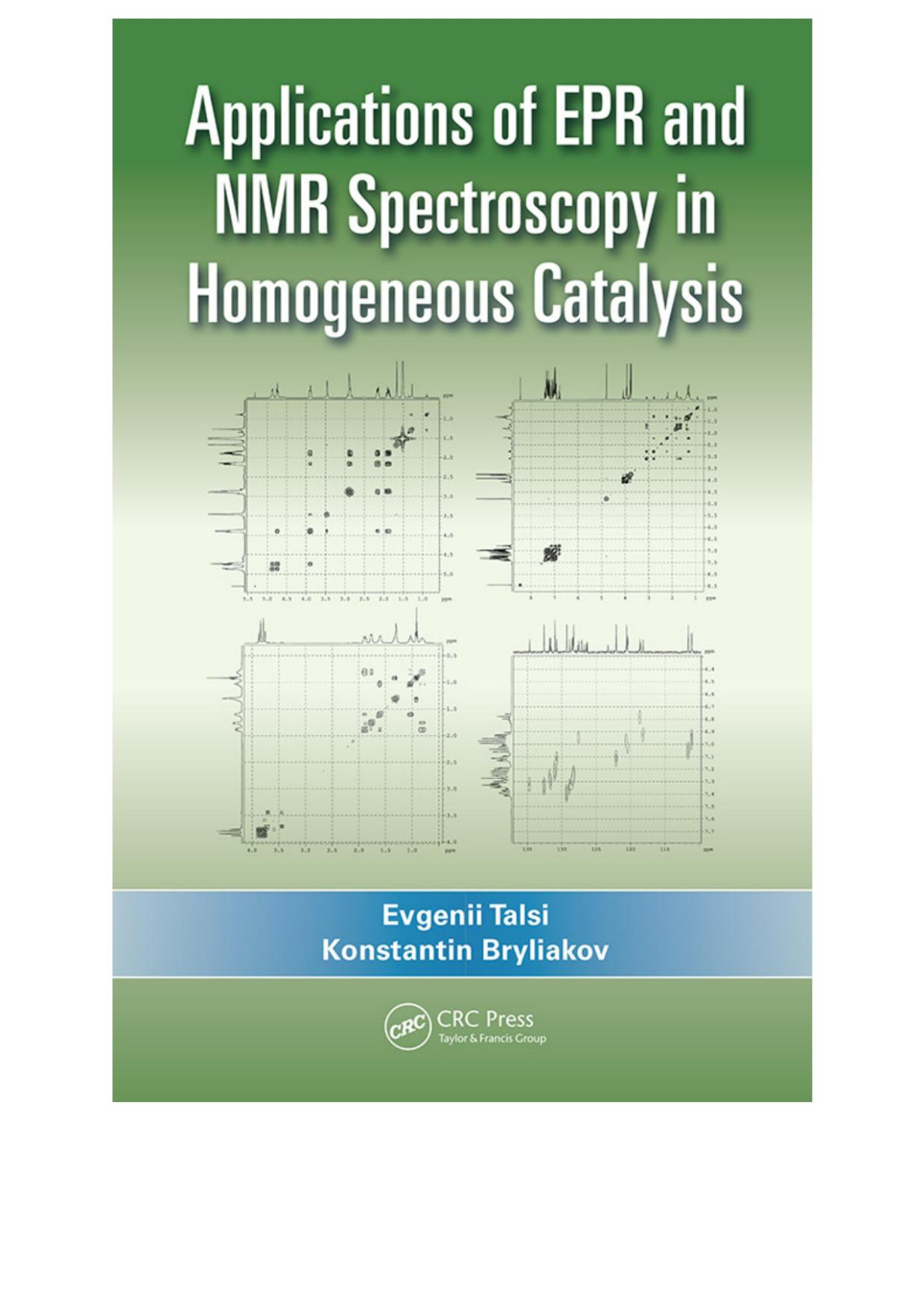 Applications Of Epr And Nmr Spectroscopy In Homogeneous Catalysis Talsi