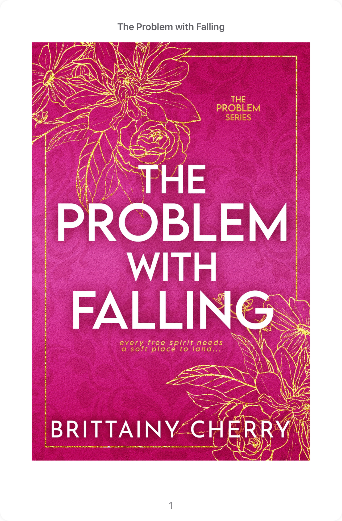 The Problem With Falling Problems Book 3 Kindle Brittainy Cherry