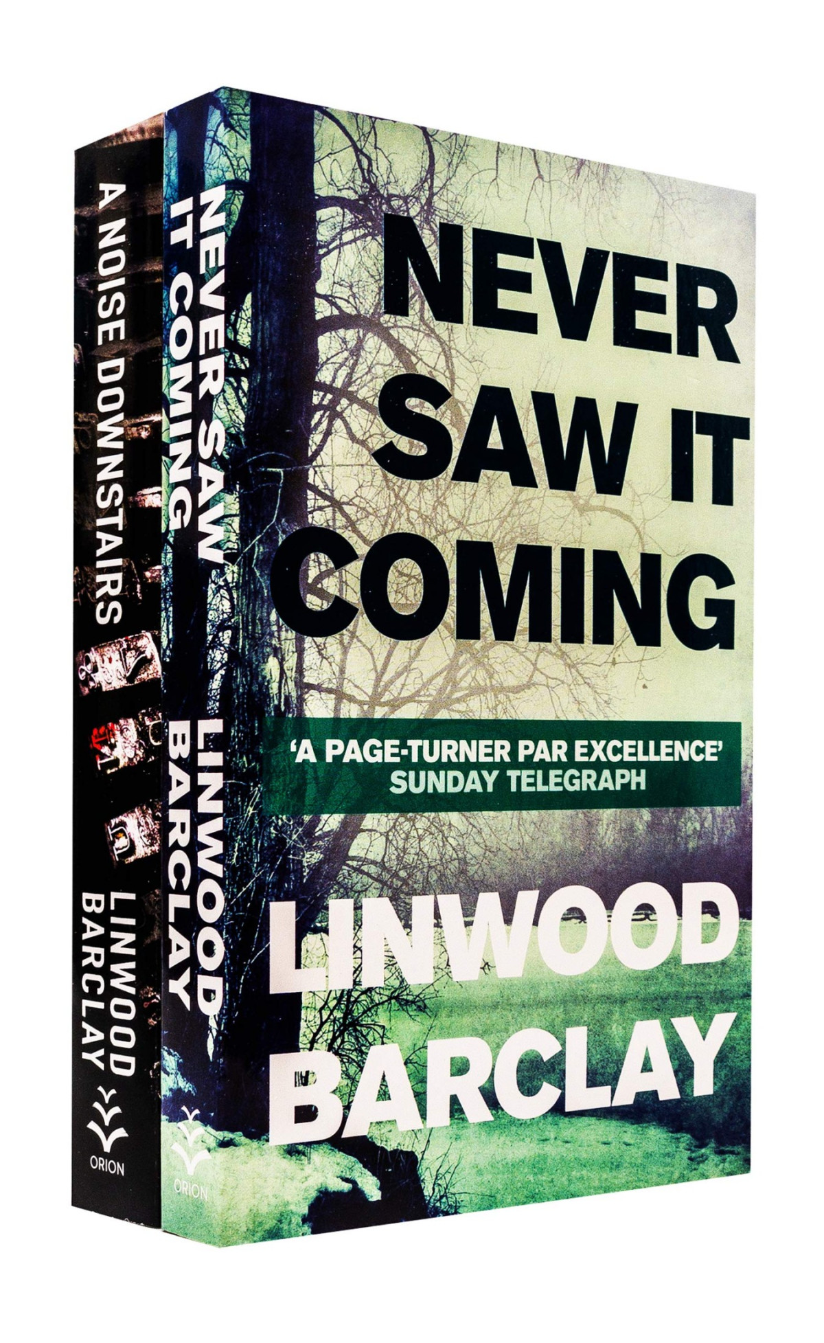 Linwood Barclay Collection 2 Books Set Never Saw It Coming A Noise Downstairs Barclay