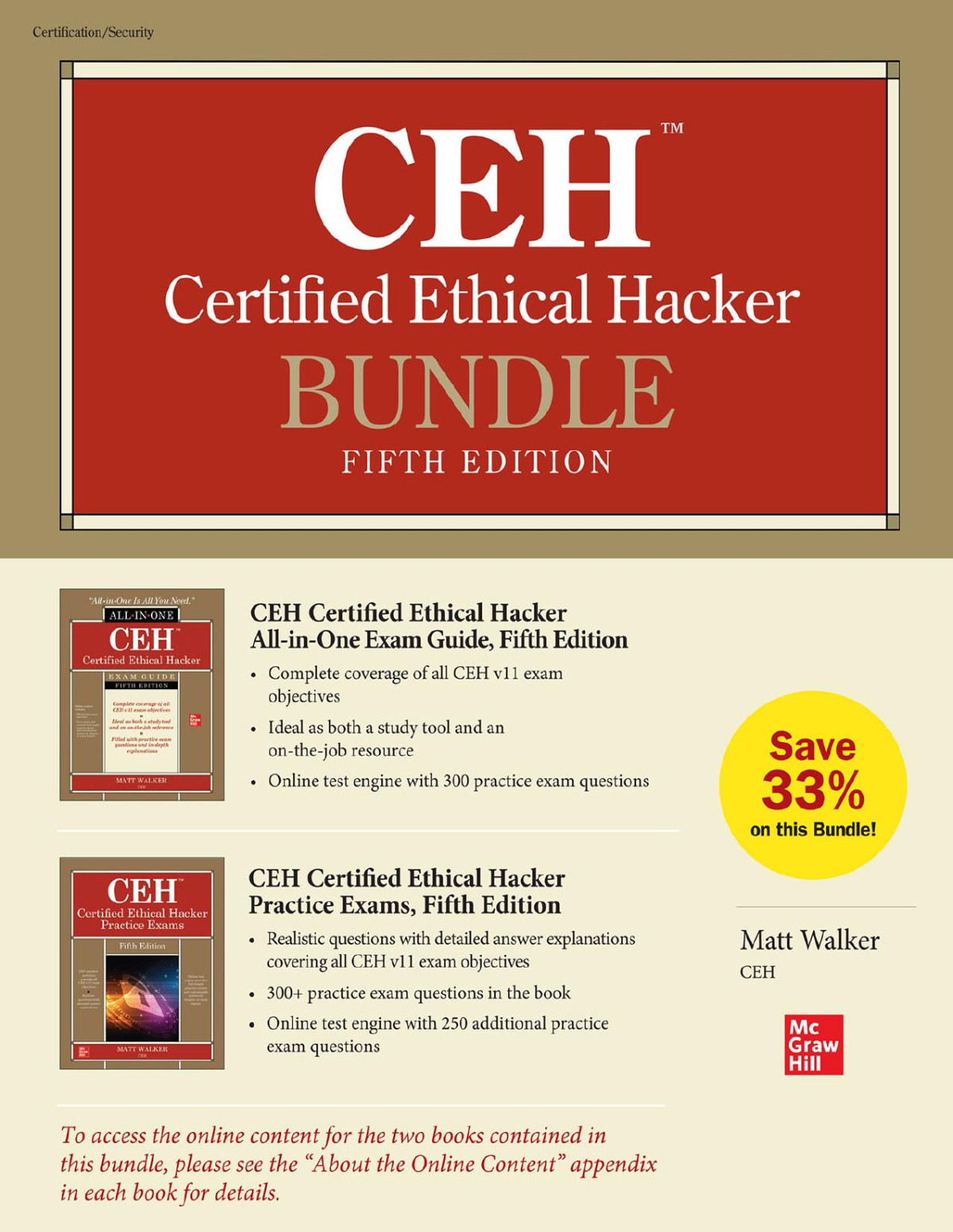 Ceh Certified Ethical Hacker Bundle Fifth Edition Walker Matt
