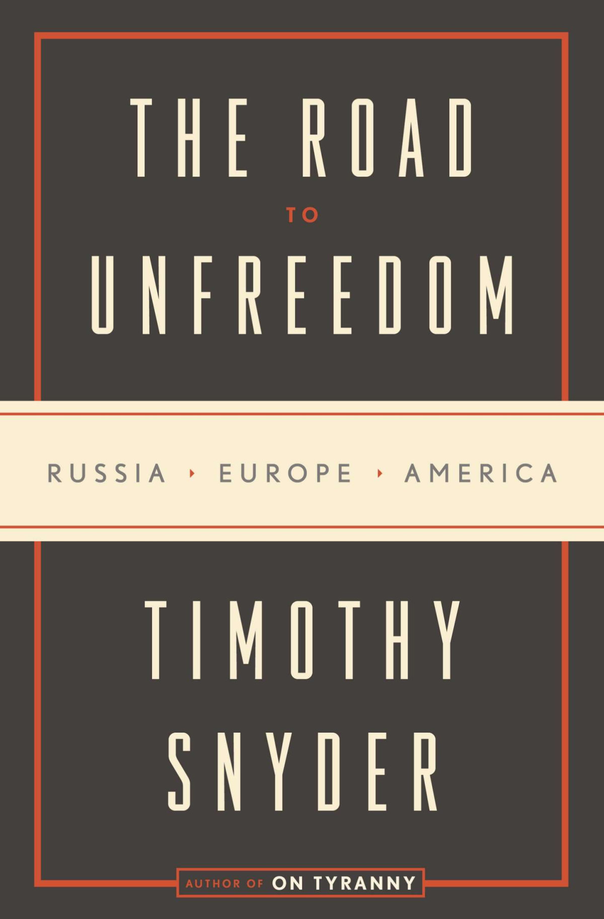 The Road To Unfreedom Russia Europe America Timothy Snyder
