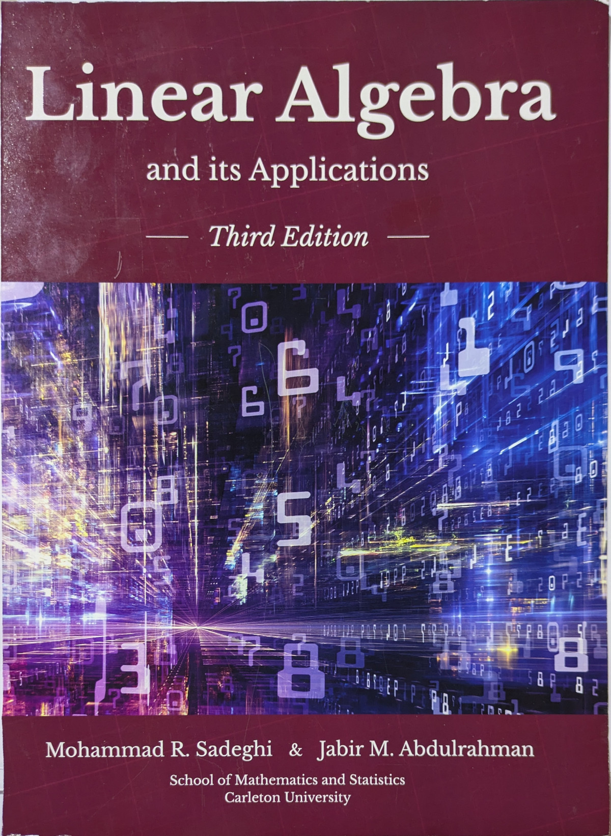 Linear Algebra And Its Applications Third Edition Mohammad R Sadeghi