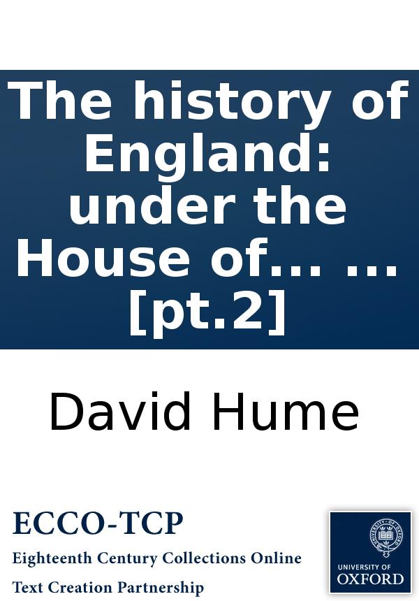 The History Of England Under The House Of Tudor By David Hume Esq In Two Volumes Pt2 David Hume