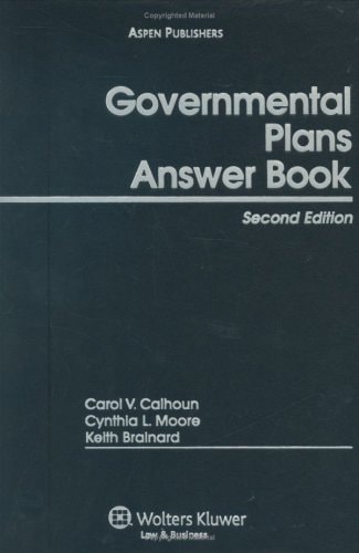 Governmental Plans Answer Book Second Edition 2007th Edition Carol Vcalhoun