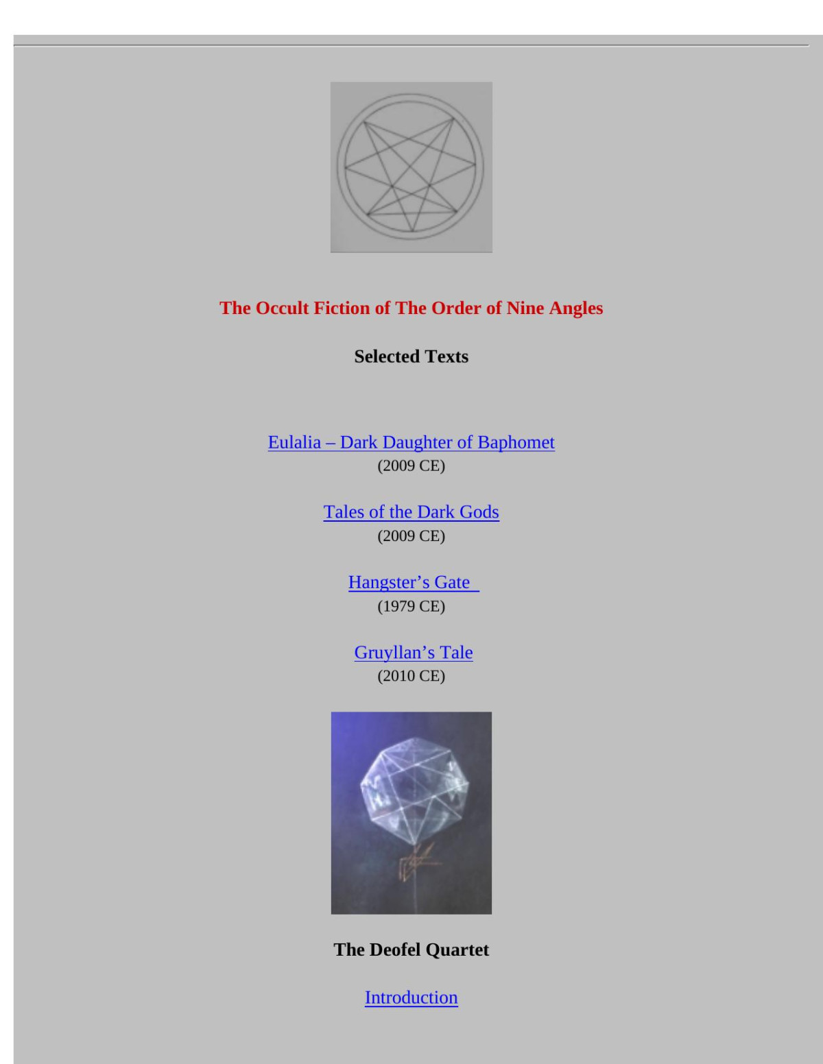 The Occult Fiction Of The Order Of Nine Angles Selected Texts Anton Long