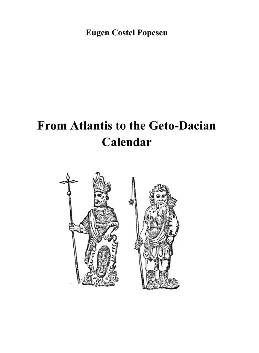 From Atlantis To The Getodacian Calendar Eugen Costel Popescu