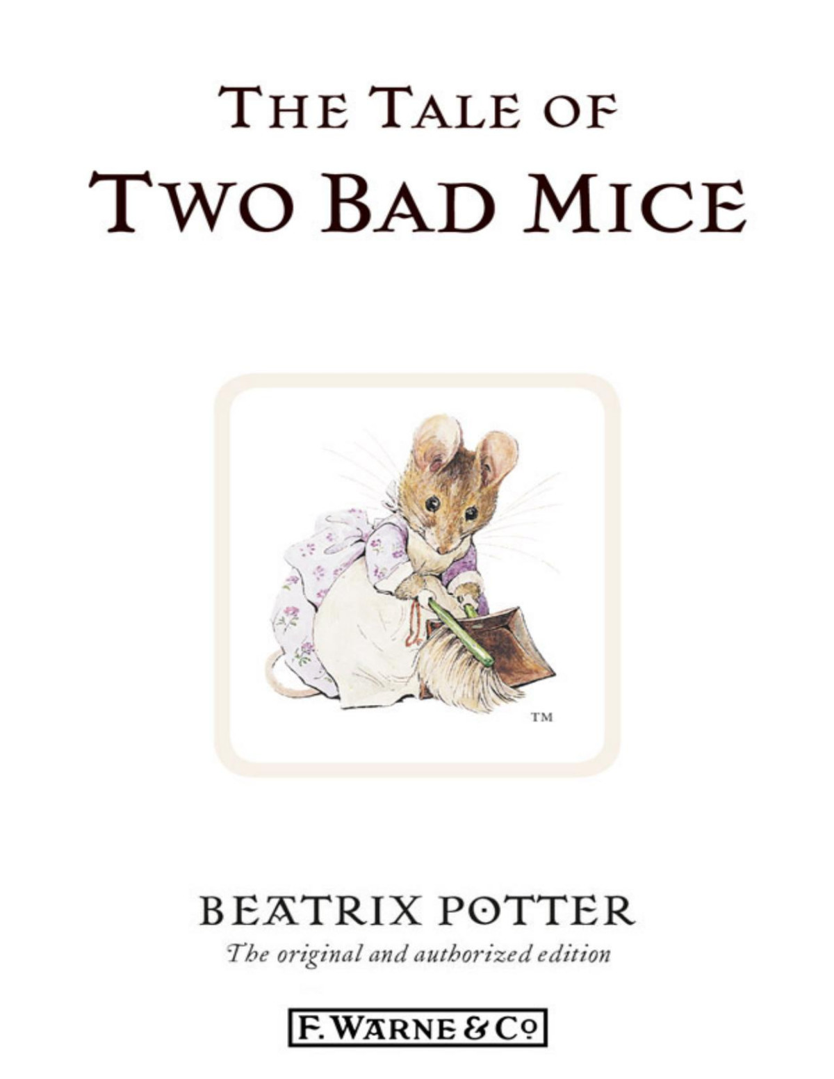 The Tale Of Two Bad Mice Beatrix Potter