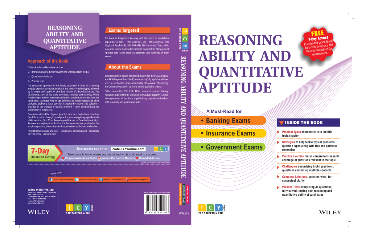 Wileys Reasoning Ability And Quantitative Aptitude Tcy Online