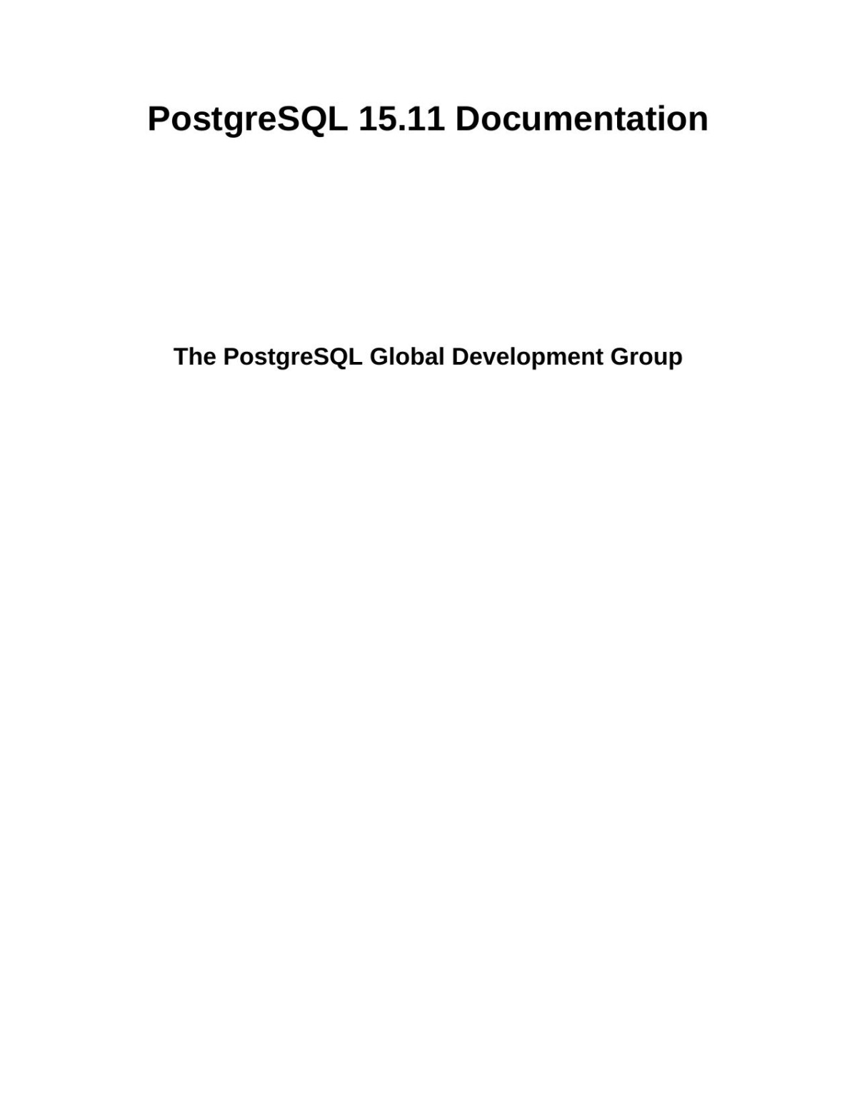 Postgresql 1511 Documentation 1511 The Postgresql Global Development Group