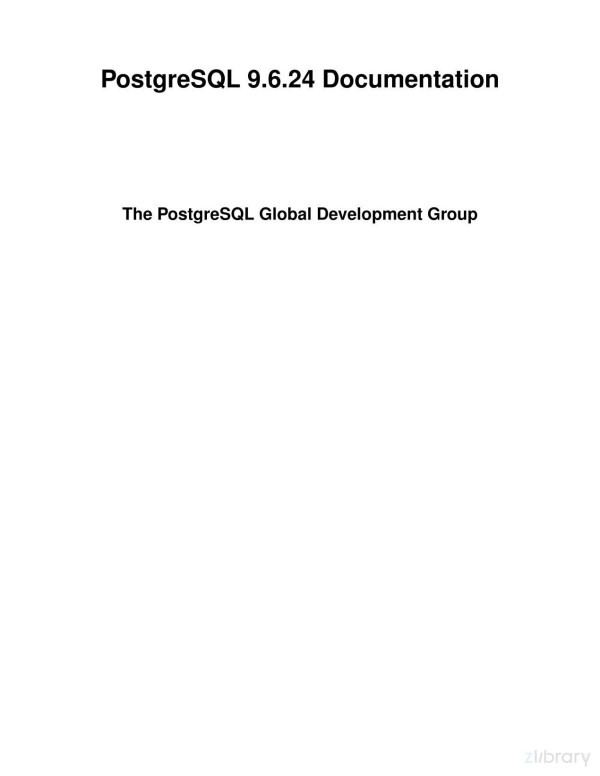 Postgresql 9624 Documentation 9624 The Postgresql Global Development Group