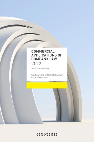 Hanrahan P Commercial Applications Of Company Law 2022 Twentythird Edition Pamela Hanrahan