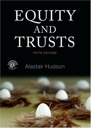 Equity And Trusts 5th Edition Alastair Hudson