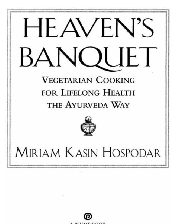 Heavens Banquet Miriam Kasin Hospodar