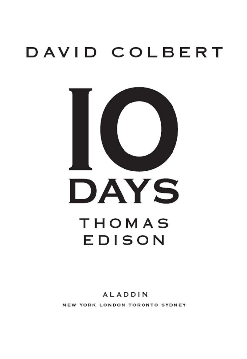 10 Days Thomas Edison David Colbert
