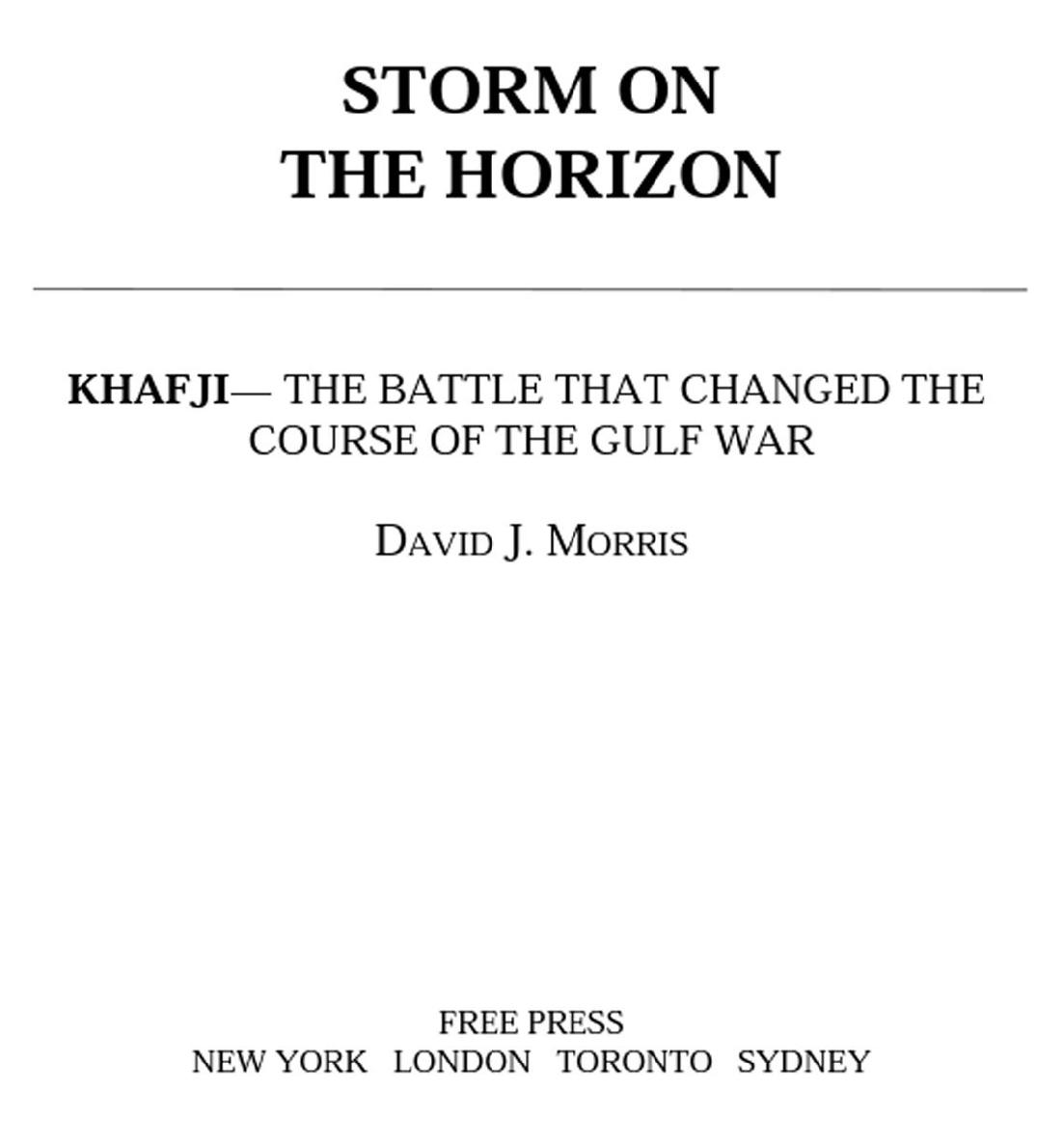 Storm On The Horizon David J Morris