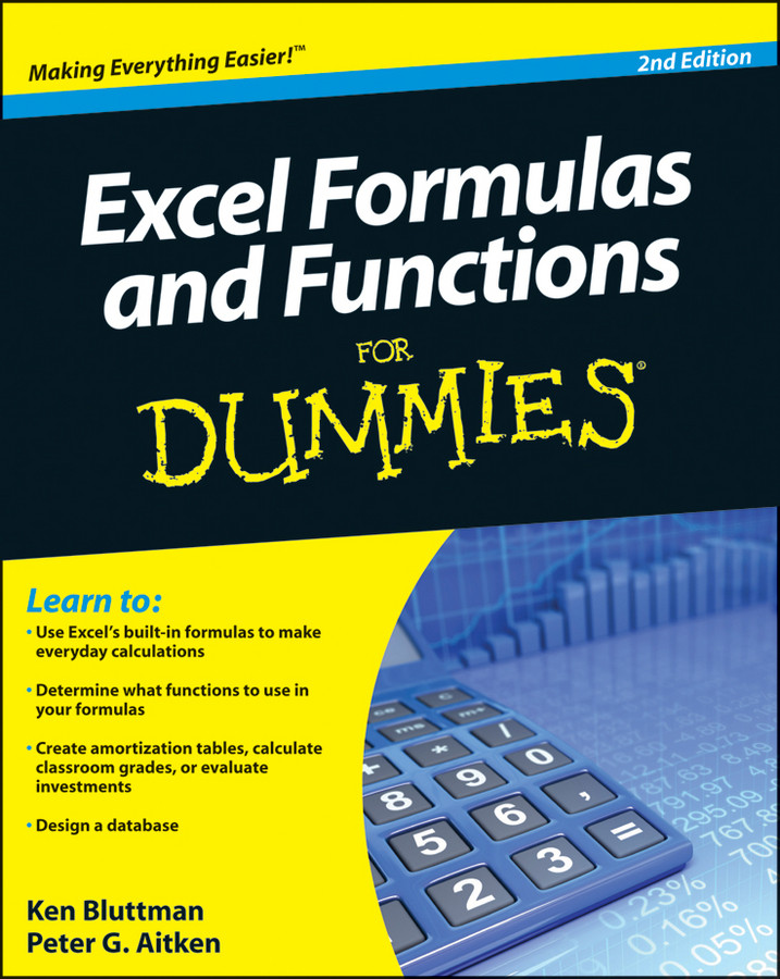 Excel Formulas And Functions For Dummies Ken Bluttman