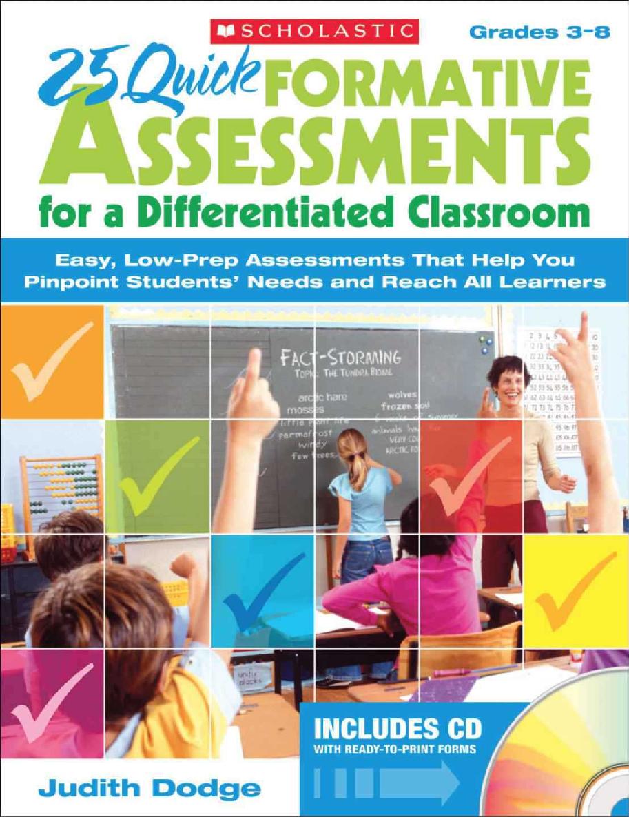 25 Quick Formative Assessments For A Differentiated Classroom Dodge