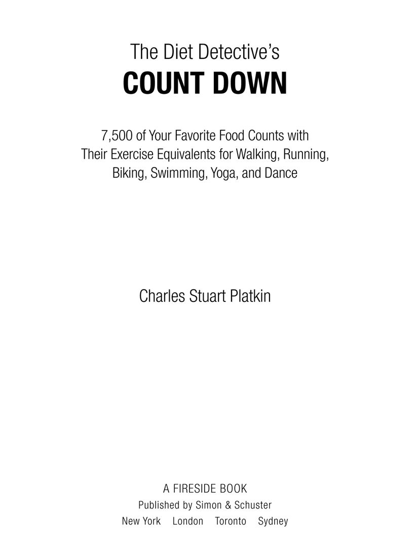 The Diet Detectives Count Down Charles Stuart Platkin