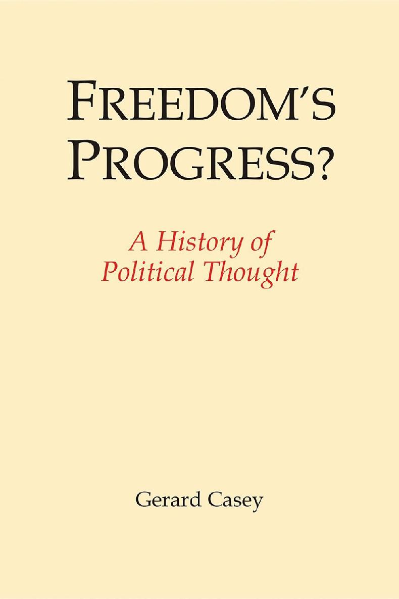 Freedoms Progress Gerard Casey