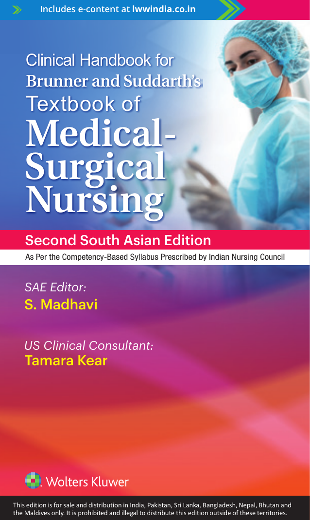 Clinical Handbook For Brunner Suddharths Textbook Of Medicalsurgical Nursing 2 Sae S Madhavi Tamara Kear