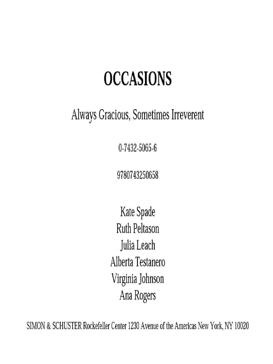 Occasions Kate Spade
