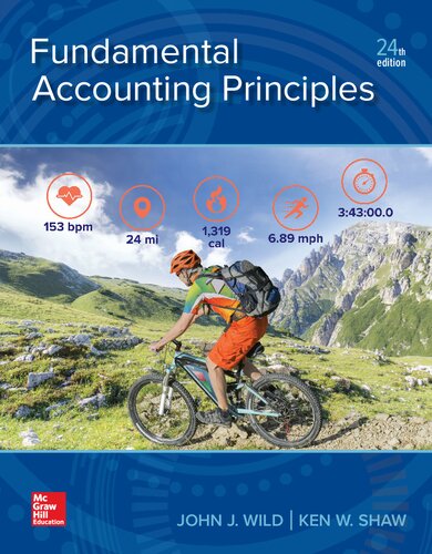Fundamental Accounting Principles 24th Edition John J Wild Ken W Shaw