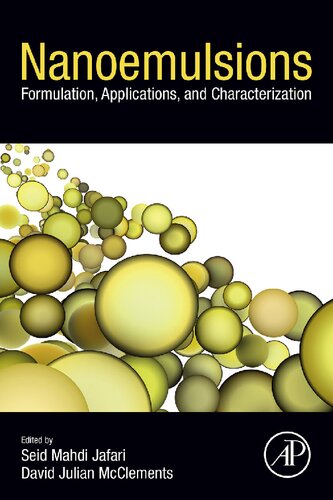 Nanoemulsions Formulation Applications And Characterization Seid Mahdi Jafari D Julian Mcclements